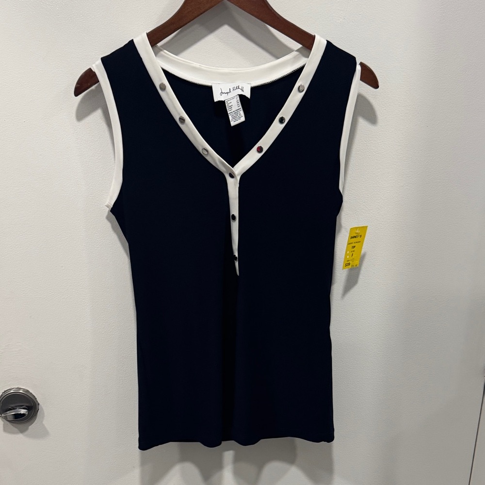 Joseph Ribkoff Black/Vanilla Top Style 232011 - Picture 4 of 9